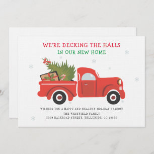 Anúncio de mudança de endereço no Natal