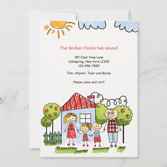 Anúncio de mudança de família (Frente)