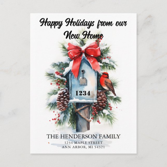 Anúncio de mudança de férias de nova casa (Frente)