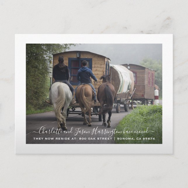 Anúncio de Mudança de Foto Personalizada (Frente)