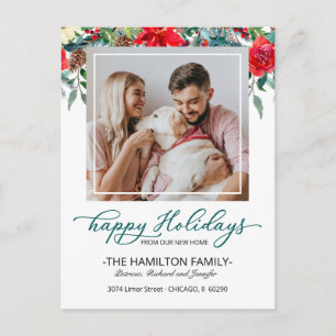 Anúncio de mudança de Natal em foto para nova casa