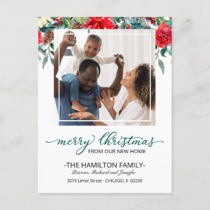Anúncio de mudança de Natal em nova casa Foto