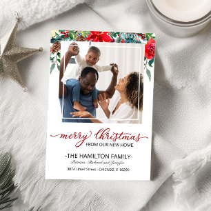 Anúncio de Mudança de Natal em Nova Casa Foto