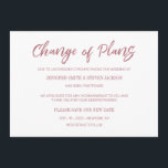 Anúncio de Mudança de Planos de Caligrafia Rosa Do<br><div class="desc">Design moderno e elegante impresso em Anúncio de Casamento de Caligrafia Rosa Dourada que pode ser personalizado com seu texto. Por favor,  clique no botão "Personalize" e use nossa ferramenta de design para modificar este modelo. Confira a loja de Arte Gráfica para outros produtos que combinam com este design!</div>