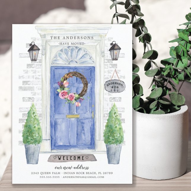 Anúncio de Mudança de Porta Frontal Azul (Criador carregado)