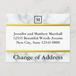 Anúncio de Mudança em Branco com Aparência de Márm