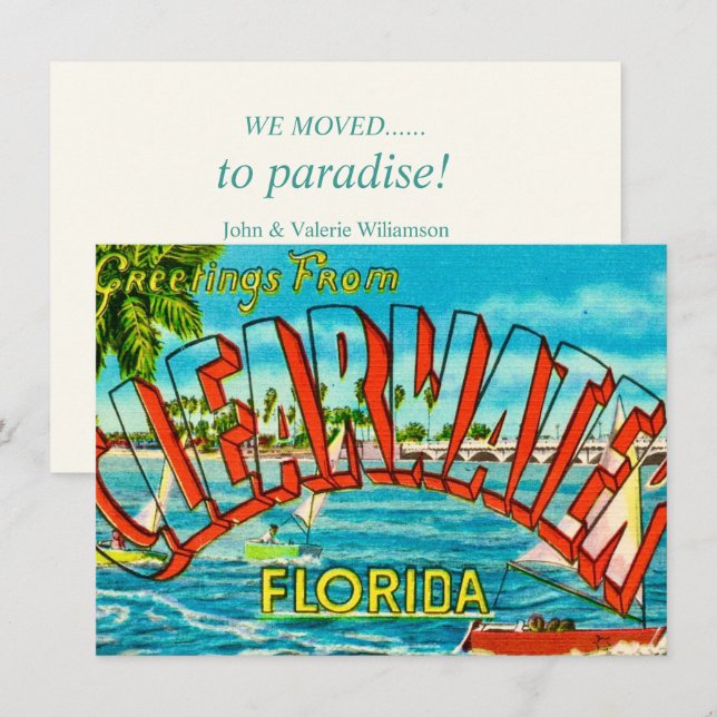 Anúncio de Mudança em Clearwater FL (Frente/Verso)