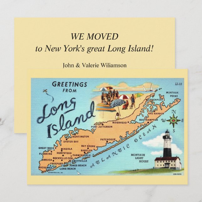 Anúncio de Mudança em Long Island, NY  (Frente/Verso)