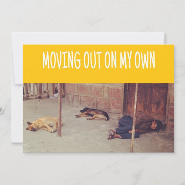 Anúncio de mudança (Homem e cães na rua) (Frente)