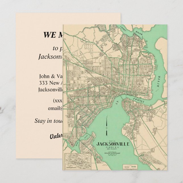 Anúncio de Mudança Mapa de Jacksonville FL (Frente/Verso)