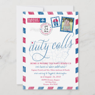 Anúncio de Mudança Militar Correio Aéreo Antigo