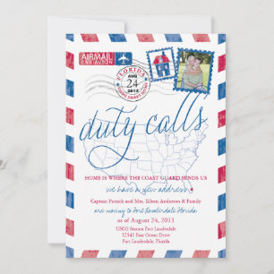 Anúncio de Mudança Militar por Correio Aéreo da Fl