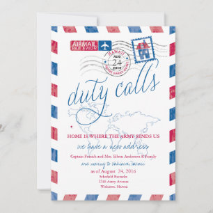 Anúncio de Mudança Militar por Correio Aéreo para 