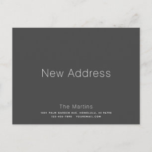 Anúncio de Mudança Minimalista Cinza Escuro