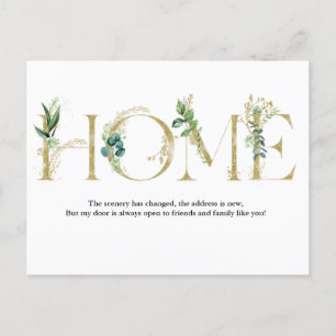 Anúncio de Mudança Mudei Cartão Postal