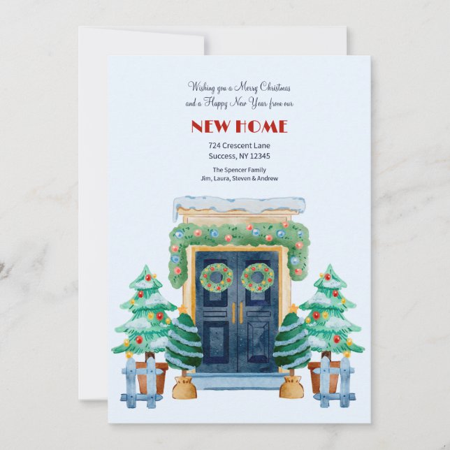 Anúncio de mudança na porta da frente de Natal (Frente)