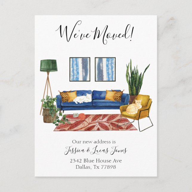 Anúncio de Mudança na Sala de Estar Já Nos Mudamos (Frente)