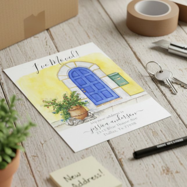 Anúncio de Mudança para Casa da Porta da Frente Eu (Criador carregado)