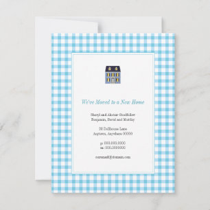 Anúncio de Mudança para Casa Gingham