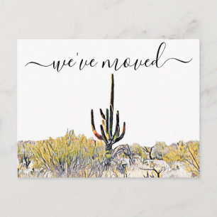 Anúncio de Mudança para o Deserto de Saguaro no Ar