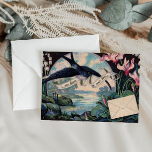 Anúncio de Mudança Personalizável // Pássaro Vinta