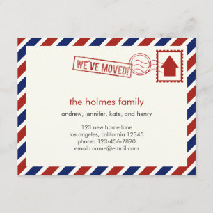 Anúncio de Mudança por Correio Aéreo