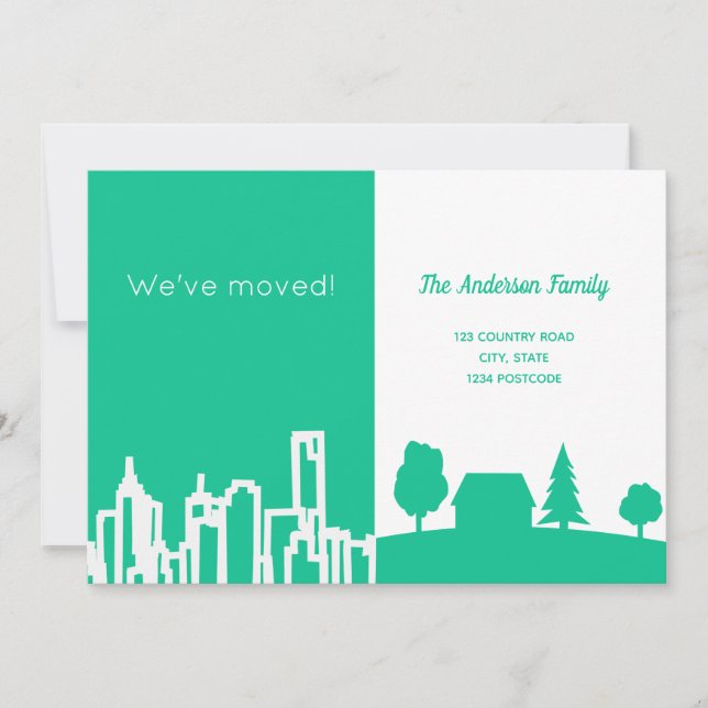 Anúncio de mudança verde do país da cidade (Frente)