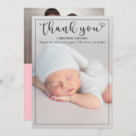 Anúncio de Nascimento com Bebê Rosa 2 Foto