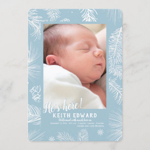 Anúncio de Nascimento com Foto de Chegada do Inver