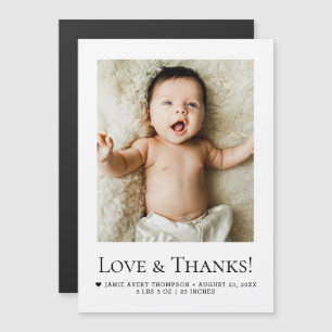 Anúncio de Nascimento com Foto do Bebê Amor e Grat