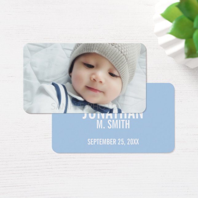 Anúncio de nascimento com fotografia personalizada (Mesa)