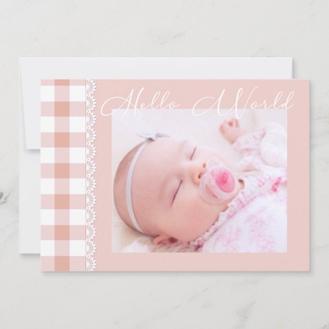 Anúncio de Nascimento da Bebê do Mundo (Frente)