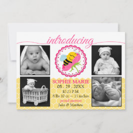 Anúncio de Nascimento da Bebê Dormindo