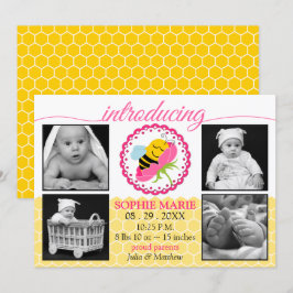 Anúncio de Nascimento da Bebê Dormindo