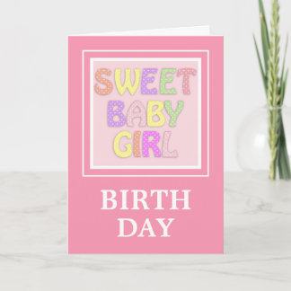 Anúncio de Nascimento da Bebê Personalizada