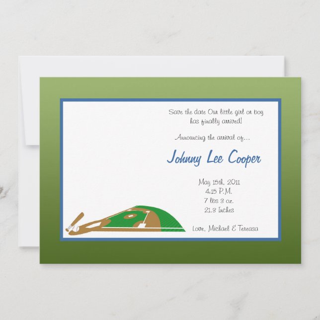 Anúncio de Nascimento da Bola Esportiva 5x7 (Frente)