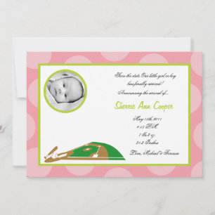 Anúncio de Nascimento da Bola Soft Sports 5x7 FOTO