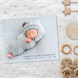 Anúncio de Nascimento da Colagem de Fotos Orçament