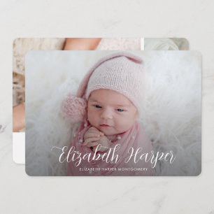 Anúncio de nascimento da Colagem de Fotos Simplesm