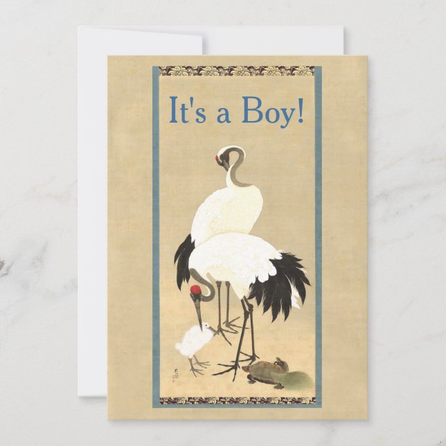 Anúncio de Nascimento da Família Vintage Crane (Frente)