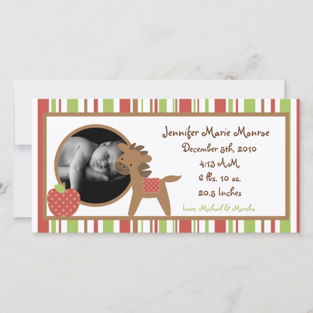 Anúncio de Nascimento da Fazenda do Celeiro Vermel (Frente)