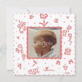 Anúncio de Nascimento da Flor Coral