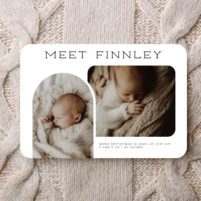 Anúncio de Nascimento da Forma do Arco de Colagem  (Criador carregado)