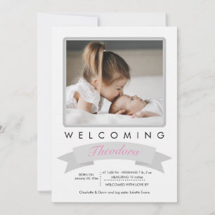 Anúncio de nascimento da Foto Bem-vindo