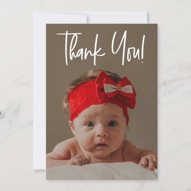 Anúncio de Nascimento da Foto da Bebê Vertical (Frente)