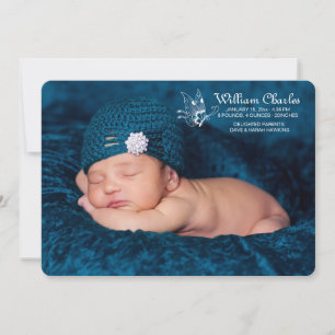 Anúncio de Nascimento da Foto da Borboleta Branca