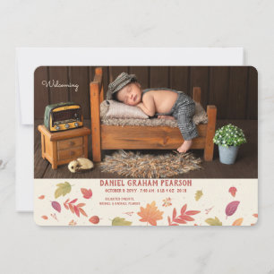 Anúncio de Nascimento da Foto de Chegada de Queda