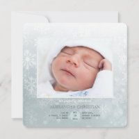 Anúncio de Nascimento da Foto de Chegada do invern