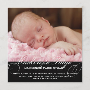 Anúncio de Nascimento da Foto de Daît