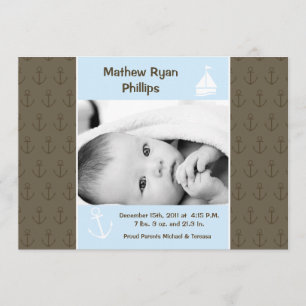 Anúncio de Nascimento da FOTO de Navegação Náutica